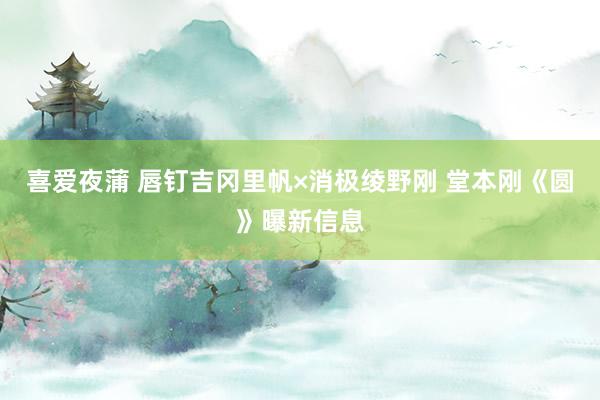 喜爱夜蒲 唇钉吉冈里帆×消极绫野刚 堂本刚《圆》曝新信息