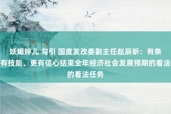 妖媚婷儿 勾引 国度发改委副主任赵辰昕：有条目、有技能、更有信心结束全年经济社会发展预期的看法任务