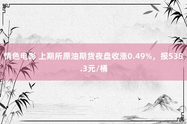 情色电影 上期所原油期货夜盘收涨0.49%，报538.3元/桶